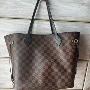 Authentic Louis Vuitton Brown Checkered Tote Bag